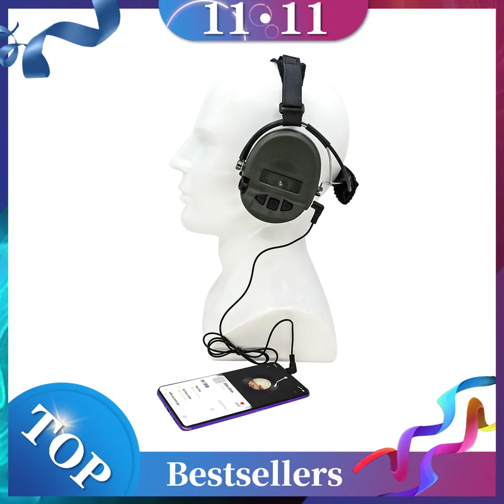 Tactical Headphone Hearing Protection Noise Reduction MSASORDIN IPSC Headset TCI Liberator II Neckband Shooting Headset