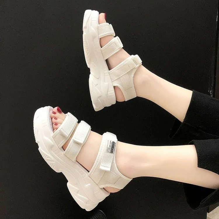 

Spring Summer New Style Female Sports Sandals Korean-style Harajuku-Style Versatile CHIC No Double Purpose Slippers Online Celeb