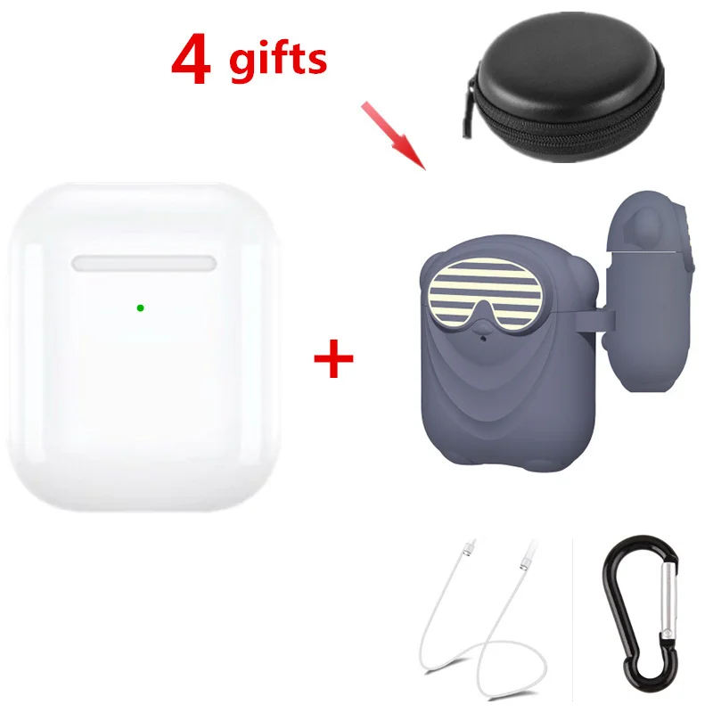 I9000 PRO TWS Super Bass Aire 2 gps Rename матовый черный Bluetooth наушники вкладыши Спортивная гарнитура поддержка ios13 1536U чип - Цвет: 3 add 4 gifts