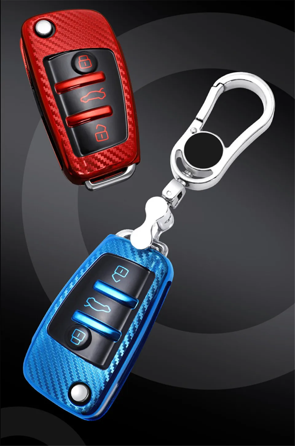 Cover chiave telecomando per Audi A3 8L 8P A4 B6 B7 B8 C6 4F RS3 Q3 Q7 TT 8L 8V S3 C5 C6 - Hc72e92e10a0c4d4c8dab51a3d0a9125bJ