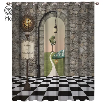 

Chess Architecture Alice Window Curtains Dark Living Room Bathroom Curtains Indoor Drapes Kids Window Treatment Curtains
