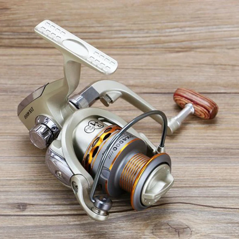 YUMOSHI Fshing Coil Wooden Handshake 12 1BB Rotating Fishing Reel Professional Metal Left / Right Hand Fishing Reel Wheel