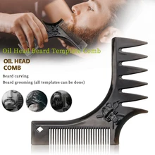 2021 new men's beard template styling tool double-sided beard carving comb beard trimming template facial care tool