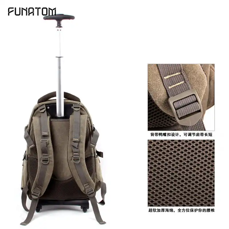 canvas rolling luggage