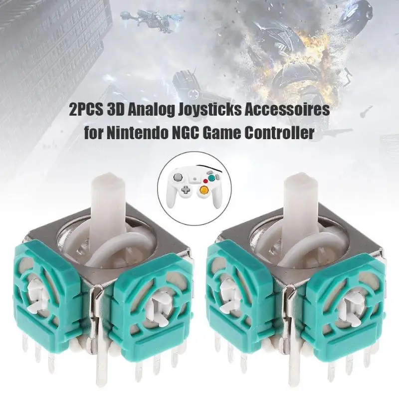 2pcs 3D аналоговый модуль датчика палка для NGC Gamecube контроллер Идеальная замена контроллера nintendo