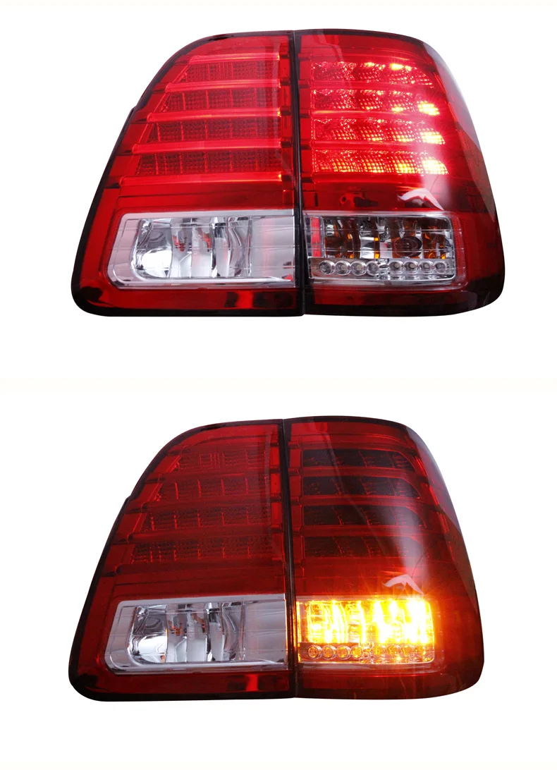 

2pcs Rear light assembly for Toyota land cruiser LC100 4500 4700 98-07 LED driving lights brake lights turn signal