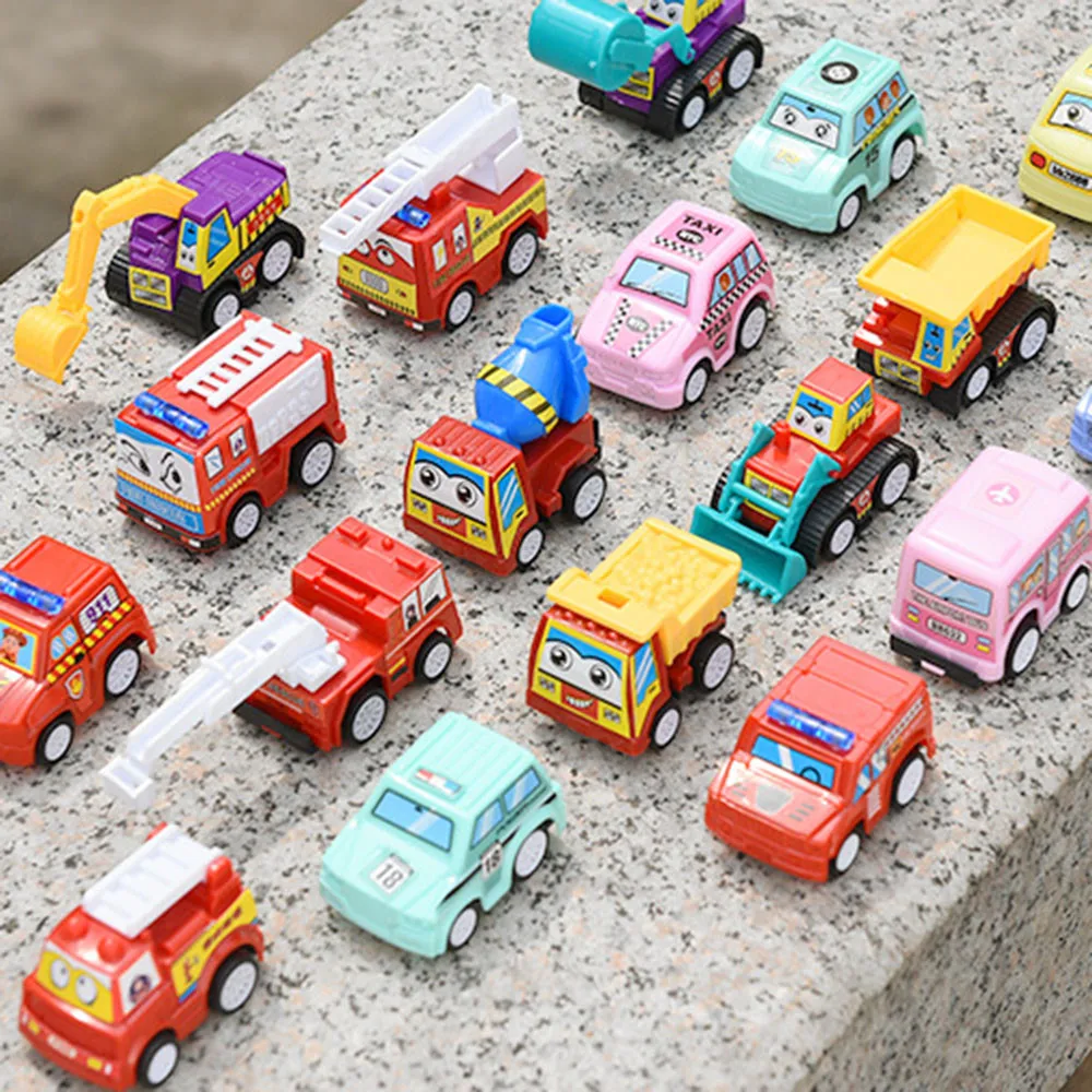 6 шт. игрушки для детей, обучающая игрушка-трейлер, инерционный грузовик, детский гоночный автомобиль, набор для детей, для мальчиков и девочек, лучший подарок на день рождения