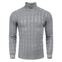 Men Winter Long-Sleeved Knitted Sweater Man Turtleneck Pullover Knitwear Casual Bottoming Shirt Mans Thermal Vintage Sweaters