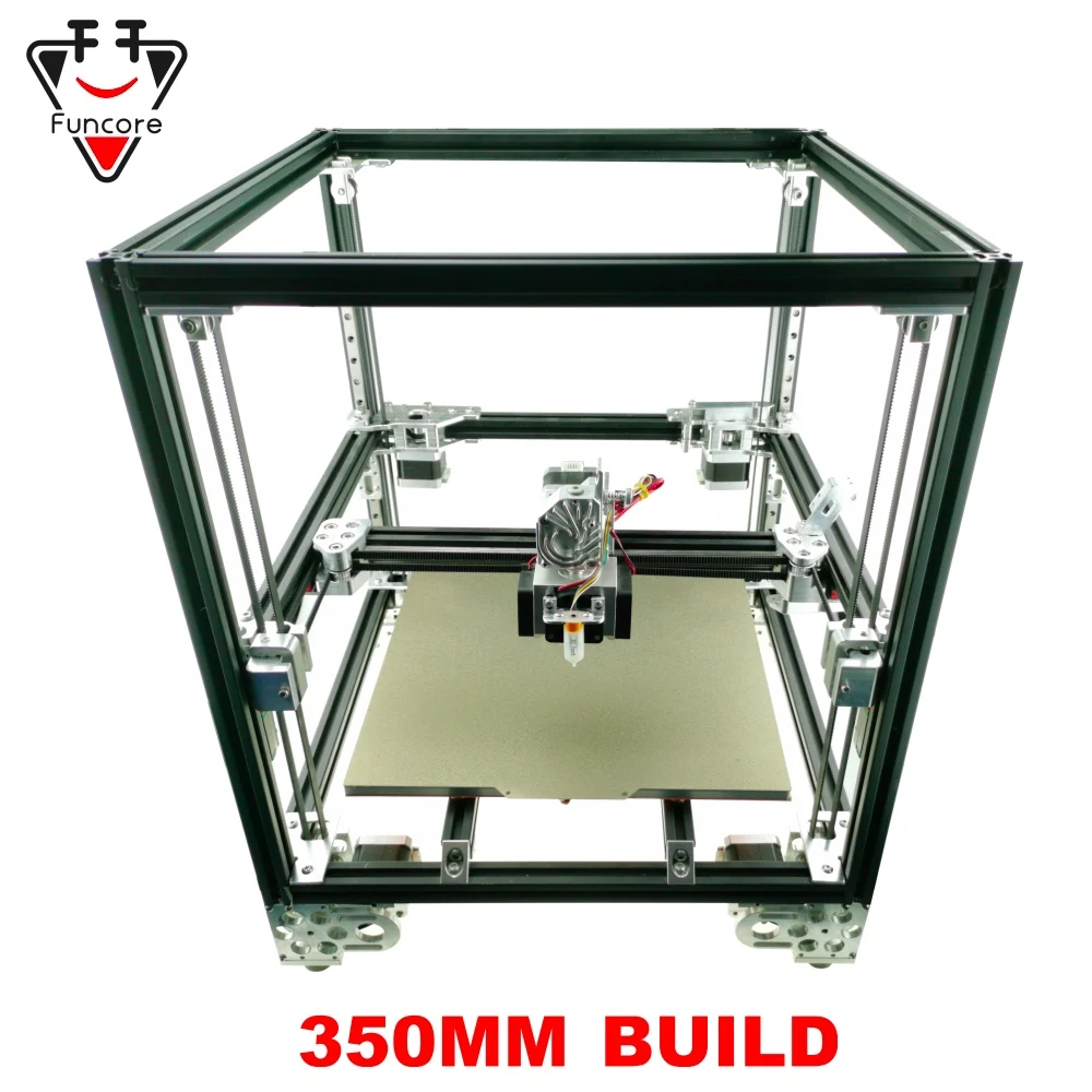 Набор FUNCORE Voron для 3D-принтера 2 4 размер 350*350 обработка с ЧПУ рельсами и воротами HIWIN