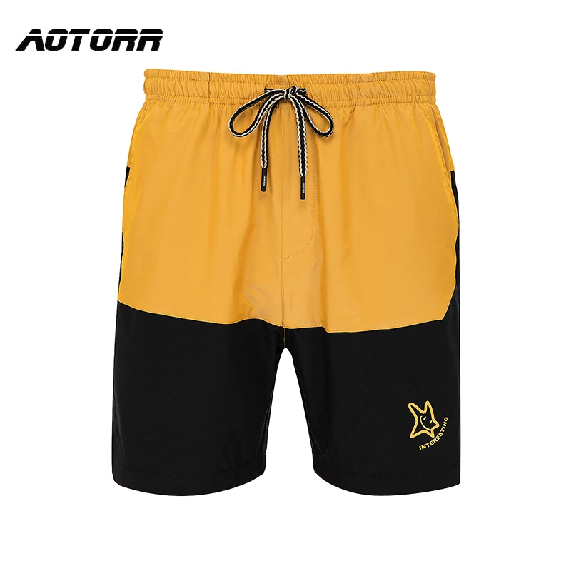 Pantalones cortos deportivos informales para hombre, ropa deportiva para correr de calle, pantalones cortos de cintura elástica, Pantalones cortos de playa de retazos para hombre