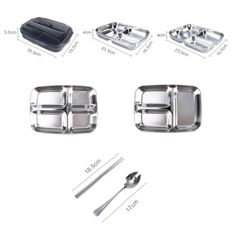 ONEUP портативный отсек изоляционный Ланч бокс из нержавеющей стали 304 японский