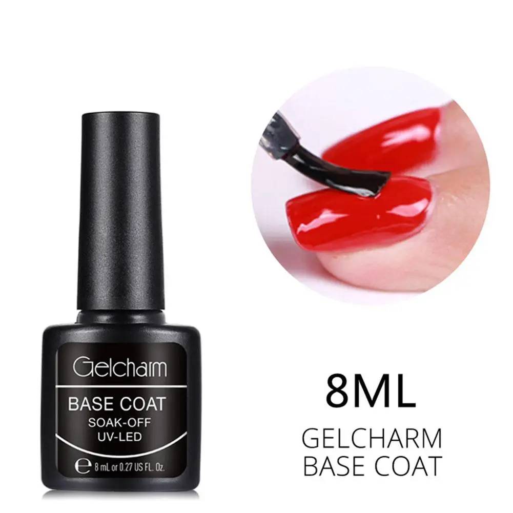 

New 8ml No Clean Nail Gel Polish Soak Off Top Base Coat Long Lasting Lacquer Primer