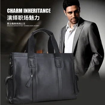 

Men's leather business Shoulder Bag Handbag 2020 new Korean men's handbag business leather horizontal briefcase