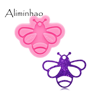 

DY0748 Super Glossy Bee Mold Resin Craft Keychain Silicone Mould for DIY Necklace jewelry Epoxy Crafting Mold