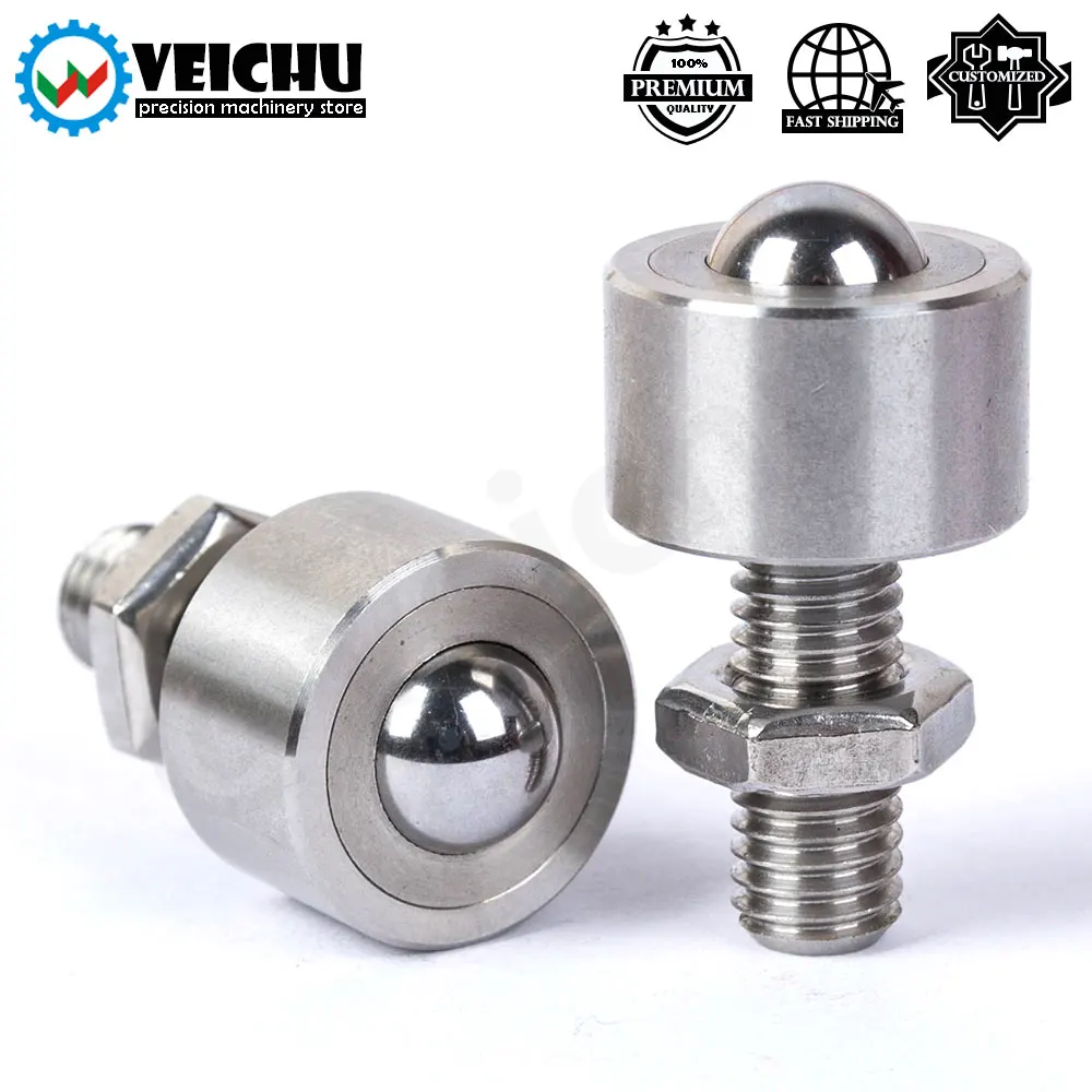 VEICHU Ball Rollers VCN315 Presision Ball Stainless Steel Transfer Unit Wheel Roller Plungers Ball With Lock-Nut