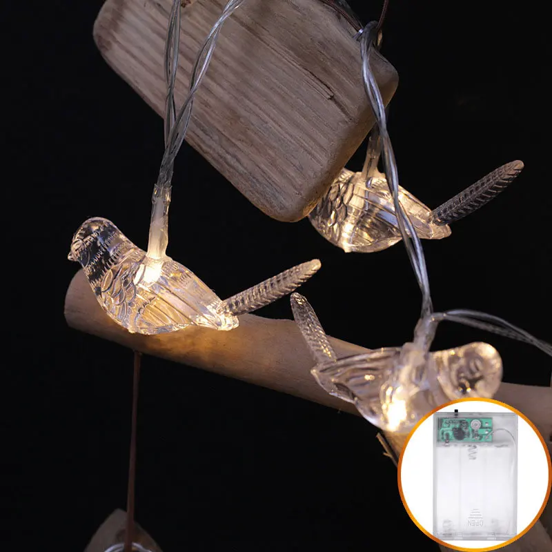 BRELONG светодиодный фонарь птичий стиль струны Открытый водонепроницаемый садовый фестиваль украшение светильник вспышка Батарея