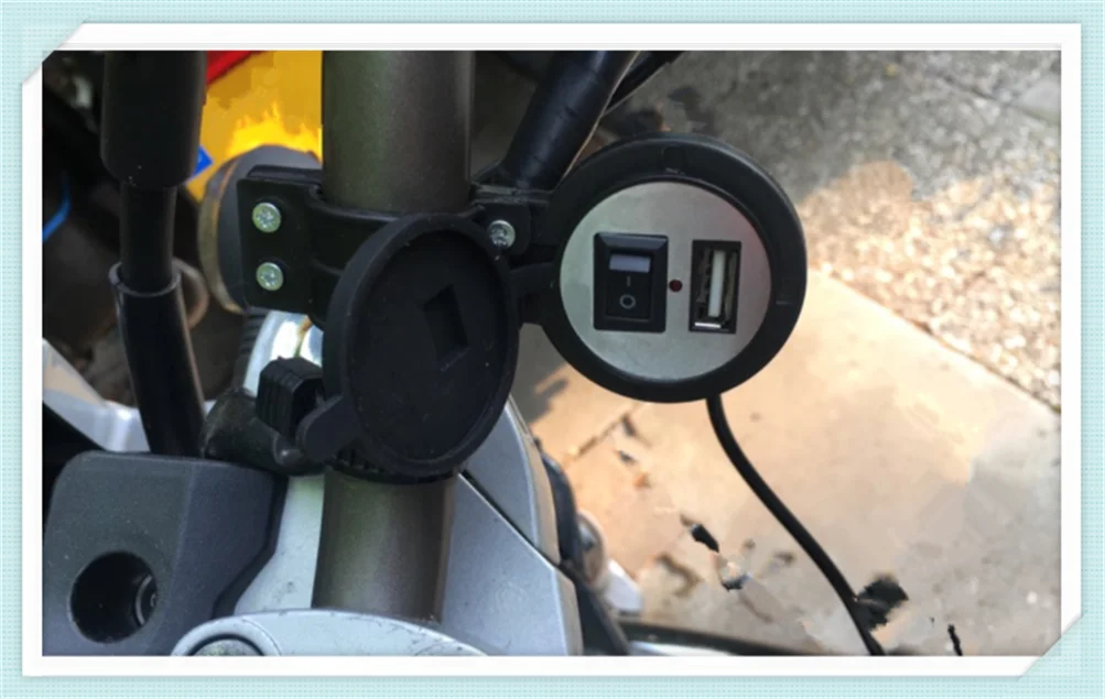 12V-24VUniversal motorcycle modified shape USB charger with switch for Ducati MONSTER 400 620 MTS 695 696 796 S2R 800 DaRk