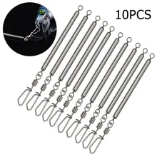 

10pcs/Pack Anti-Bite Wire Leaders With Snap Swivel Fishing Wire Leader Rigs Bars Stainless Steel Fishing Tools Terminal Tackle
