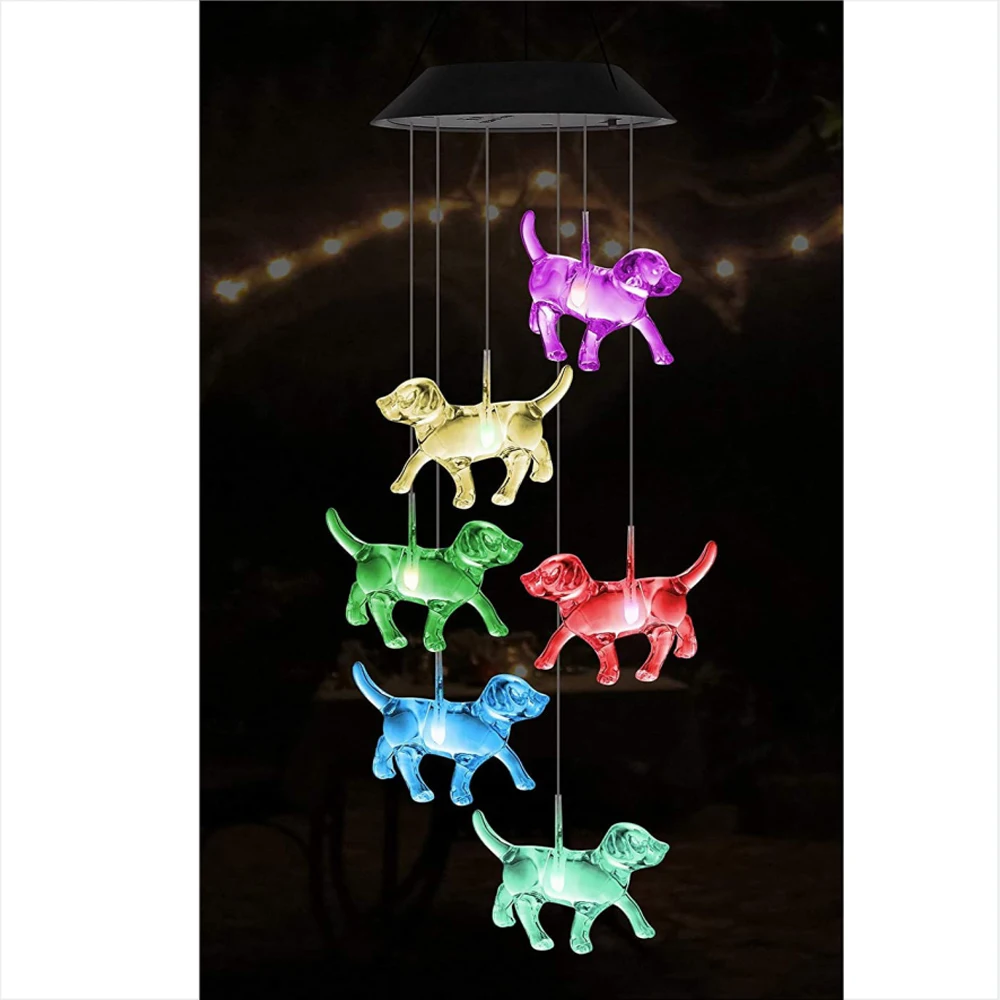 outdoor solar spot lights Solar Light Outdoor Power Supply Led Wind Chime Waterproof Butterfly Hummingbird Night Light Garden Courtyard Decoration solar fence lights Solar Lamps