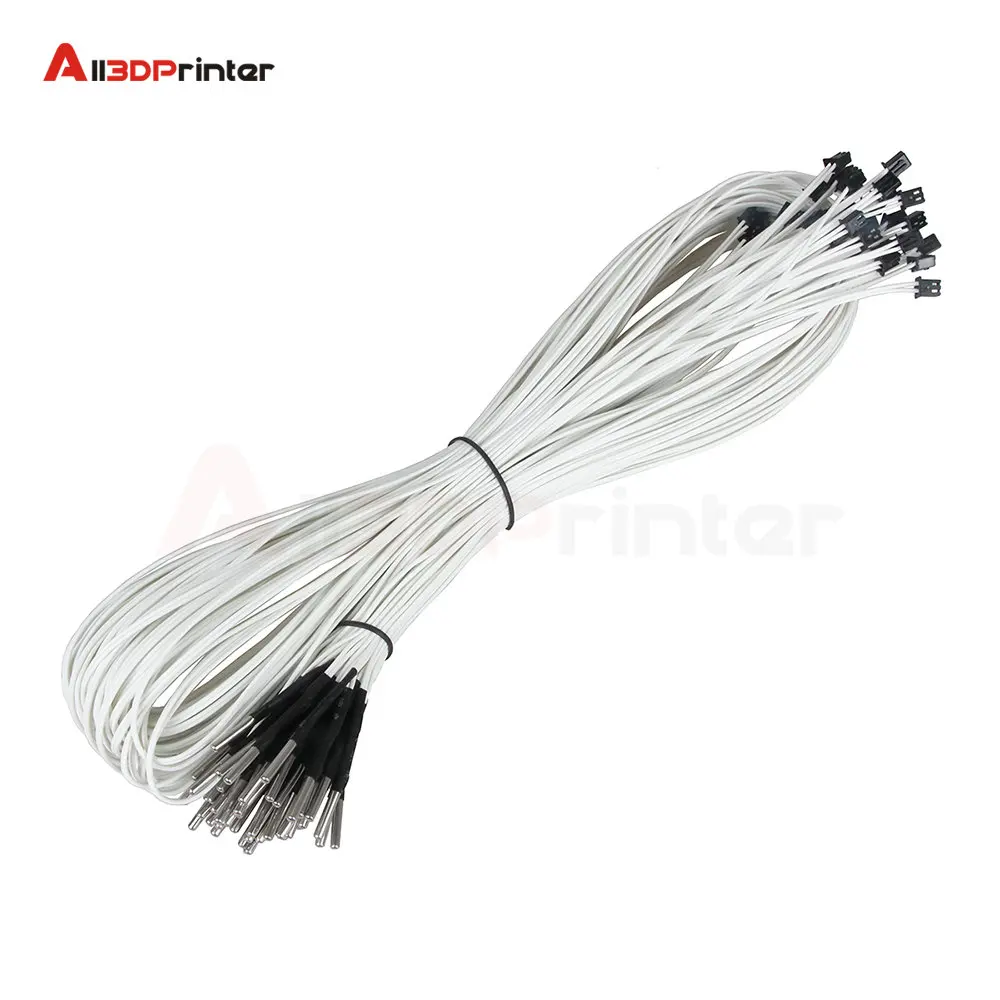 3D Print Part 100K ohm NTC 1M/2M Line 3950 Thermistors Sensors with Cable Temperature White Accessories 1m 2m long | Компьютеры и офис