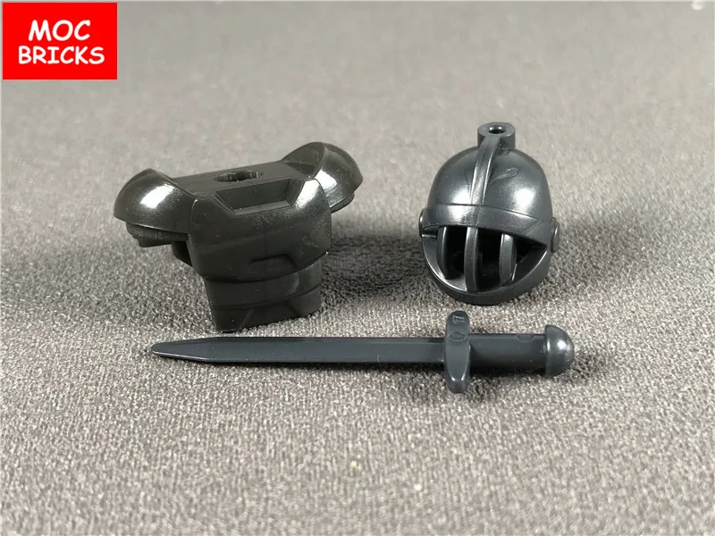 5 компл./лот кубики MOC DIY Hero Броня шлем Меч Набор оружие воин солдат Обучающие
