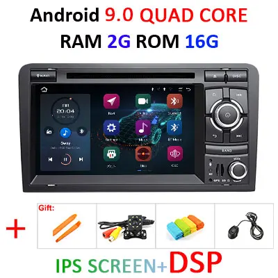 DSP Android 9,0 64G 2 DIN радио для Audi A3 8P 2003-2012 S3 2006-2012 RS3 Sportback 2011 Мультимедиа ips экран gps плеер блок - Цвет: 9.0 2G 16G IPS DSP