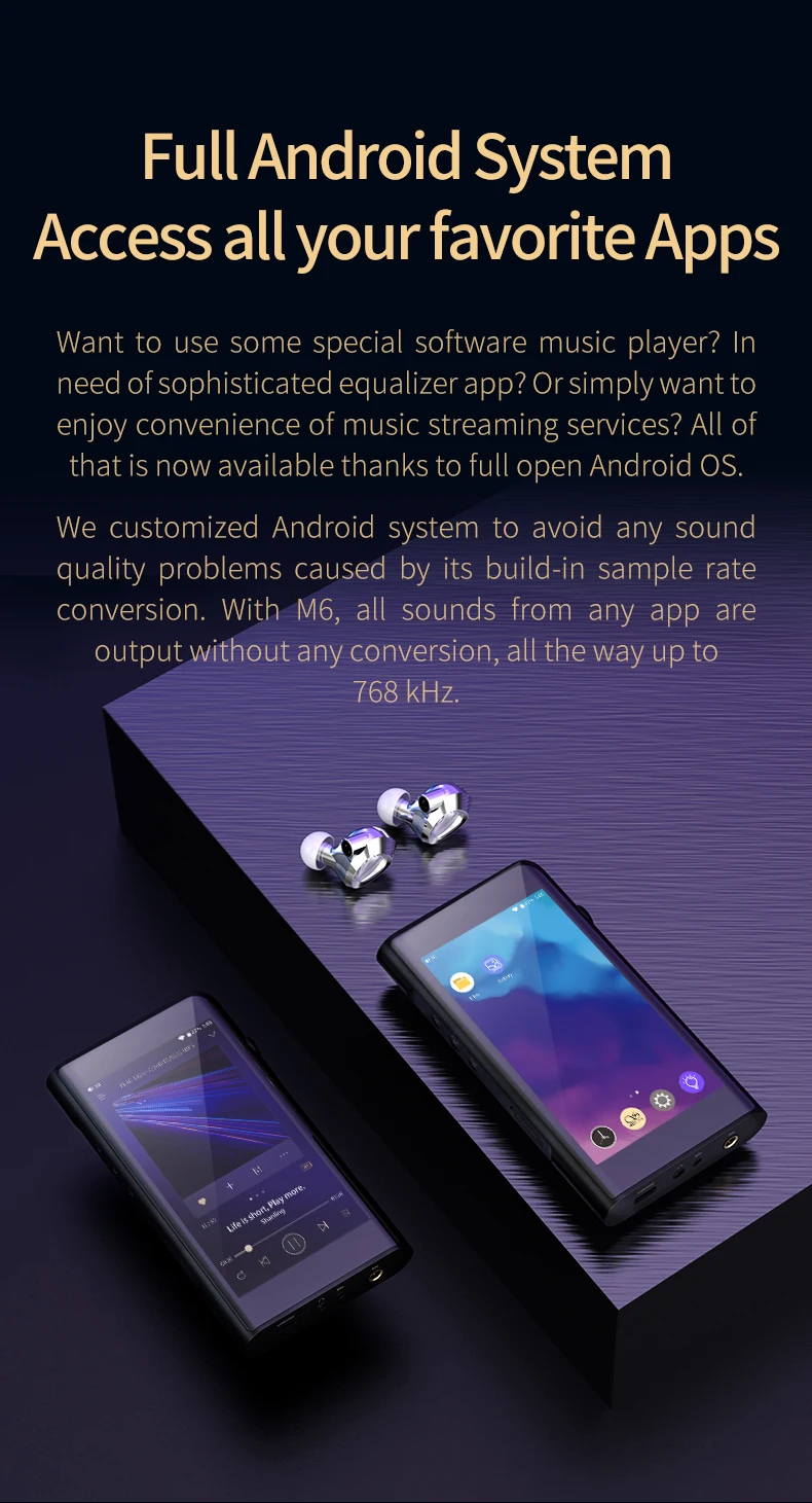 Shanling M6 Android система Bluetooth MP3 музыкальный плеер WiFi Apt-X без потерь портативный retina Hi-Res аудио сбалансированный