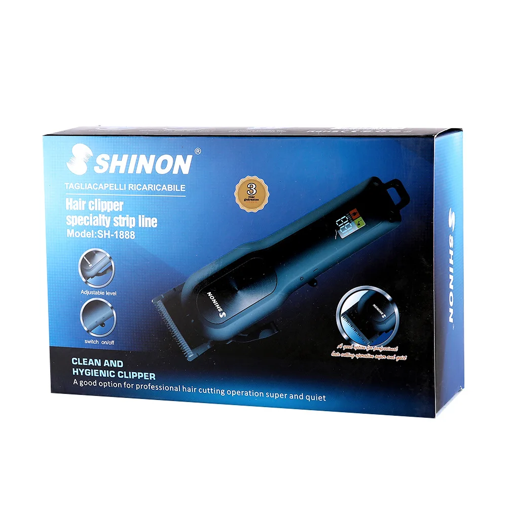 Shinon Парикмахерская только ЖК-дисплей машинка для стрижки волос перезаряжаемая электрическая машинка для стрижки волос лысый полезный продукт масляная голова ножницы для волос