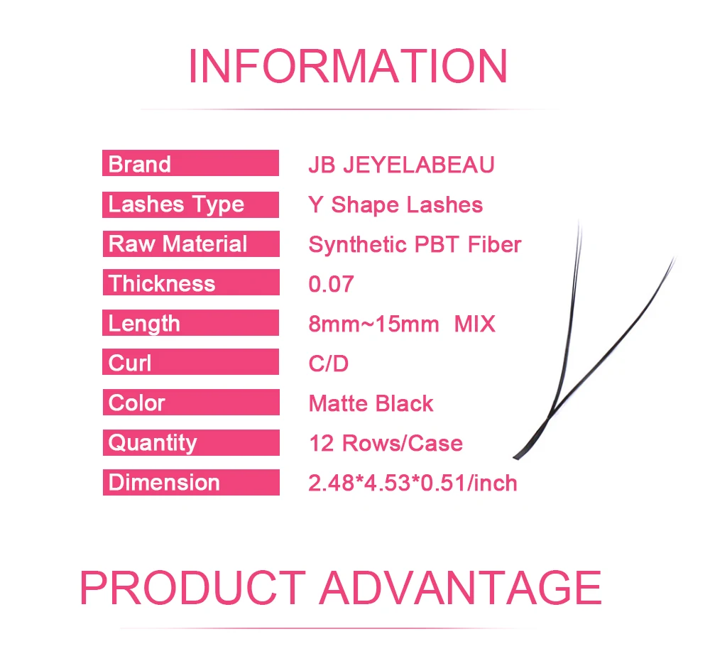2022 New YY Shape Volume Lashes Y Eyelash Extensions Cilia and Brazilian Volume Cashmere Mink Eyelash Extensions Cilios YY