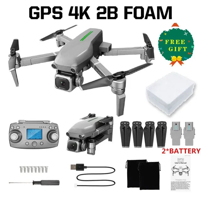 4K 2B with foam Радиоуправляемый квадрокоптер L109 Дрон gps 4K HD камера 5G wifi FPV Бесщеточный мотор складной селфи дроны Профессиональный 1000 м дальние расстояния - Цвет: 4K 2B with foam