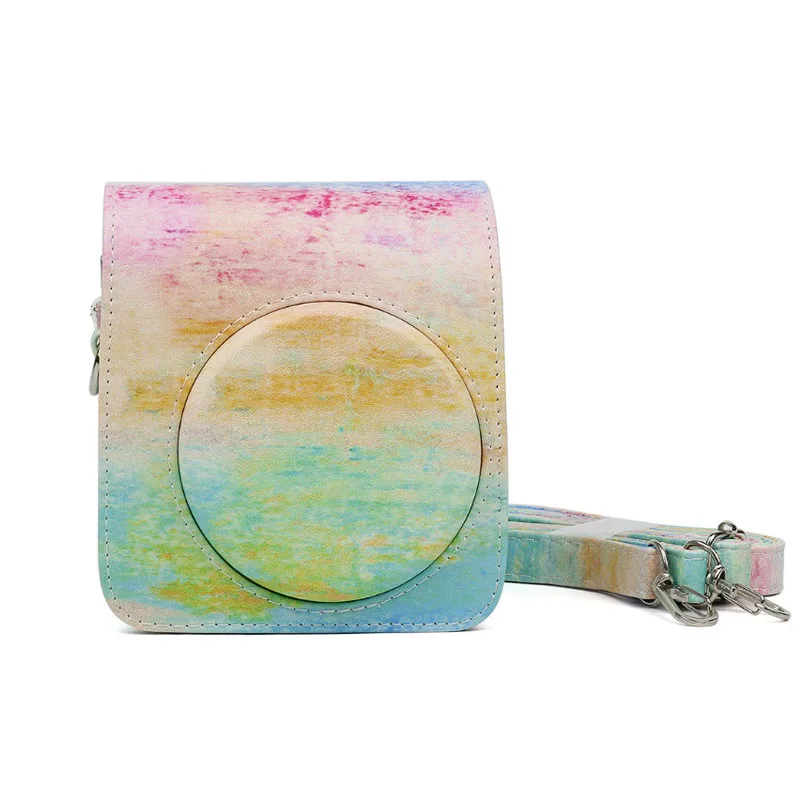 mini90 Paint FUJIFILM Instax Mini 90 Neo Классический чехол для камеры в стиле ретро из искусственной кожи плечевой ремень сумка для камеры прозрачный ПВХ защитный чехол для переноски - Цвет: mini90 Paint