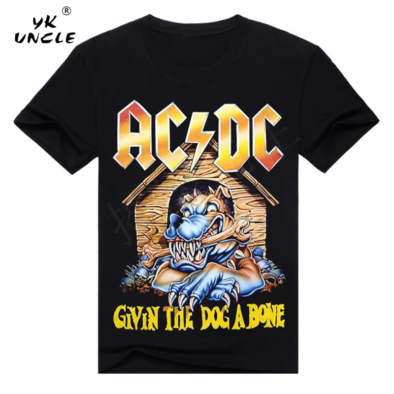 YK UNCLE Фирменная Новинка Camisetas AC/DC рок футболка мужские футболки acdc принт Повседневная футболка с круглым вырезом хип-хоп группа короткий рукав - Цвет: As the picture