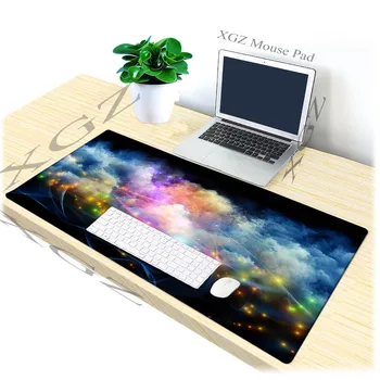 

XGZ Fantasy Smoke Starry Sky Custom Black Lock Edge Large Game Mouse Pad Office Computer Keyboard Rubber Non-slip XXL