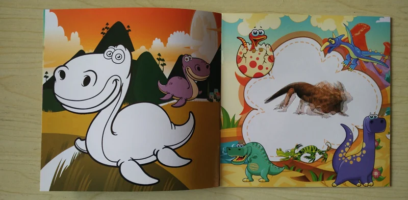 22 страницы динозавр стиль секретная садовая Живопись Рисунок Kill Time книга будет перемещаться DIY детская головоломка Волшебная книжка-раскраска