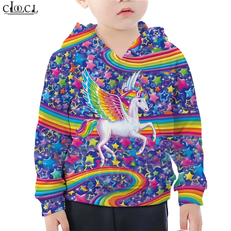  Colorful Unicorn Hoodie Baby Boy Hoodies 3D Print Baby Girl Children's Sweatshirt Casual Fashion Na