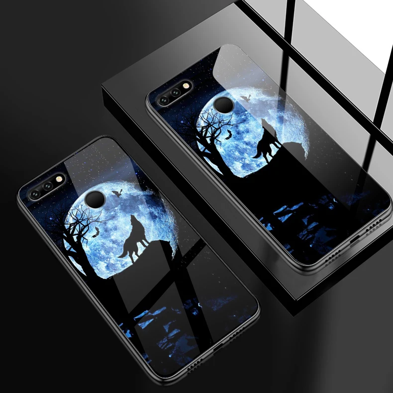 W334 Капа для Huawei Honor 6X 7A 7C 7X 8A 8X9 облегченное закаленное стекло крышка Y6 Y9 Y7 премьер-профессионал Magic2 Модный яркий чехол для телефона - Цвет: W334