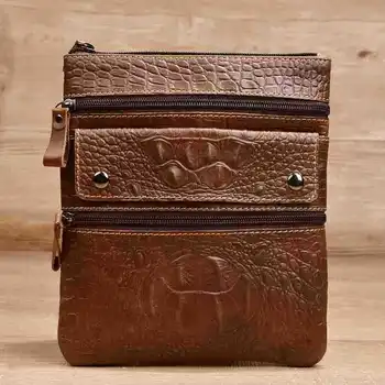 

Genuine leather men's bag Crocodile pattern Cowhide leather handbag men's shoulder messenger bag fashion multifunctional bag
