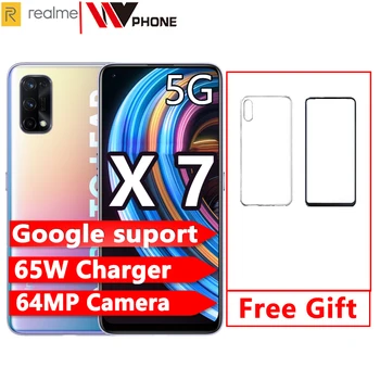 

realme X7 Smartphone 6GB 128GB 5G 6.4inch Full Screen 64MP Quad Cameras 4300mAh 65W Fast Charger Dimensity 800U