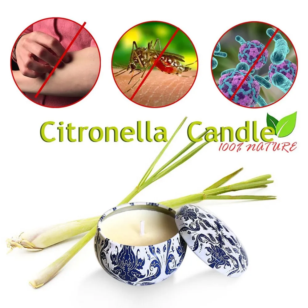 12 Pcs Anti Mosquitoes Citronella Candle Outdoor Indoor Soy Wax