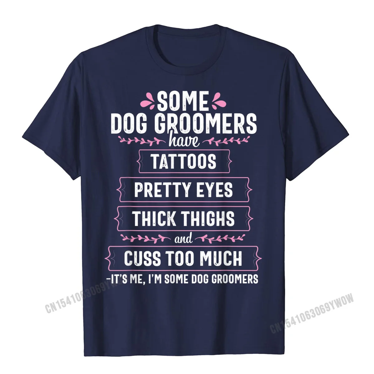 Designer Cool Casual Tshirts Crew Neck Cotton Male Tops T Shirt Short Sleeve Thanksgiving Day Casual T-Shirt Wholesale Dog Groomer Funny Thick Thighs Pet Grooming Puppy Care Gift T-Shirt__588 navy