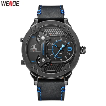 

WEIDE Fashion Sports Watches Men Waterproof Wristwatch Casual Brand Luxury Male Clock Leather Strap Watch Relojes Para Hombre