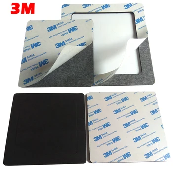 Customized shap, 10pcs118mm x119mm with 3M 9448 Adhesive Glue EVA Foam Mounting Frame Mat with Inner Cut, Black, Single Adhesive 1