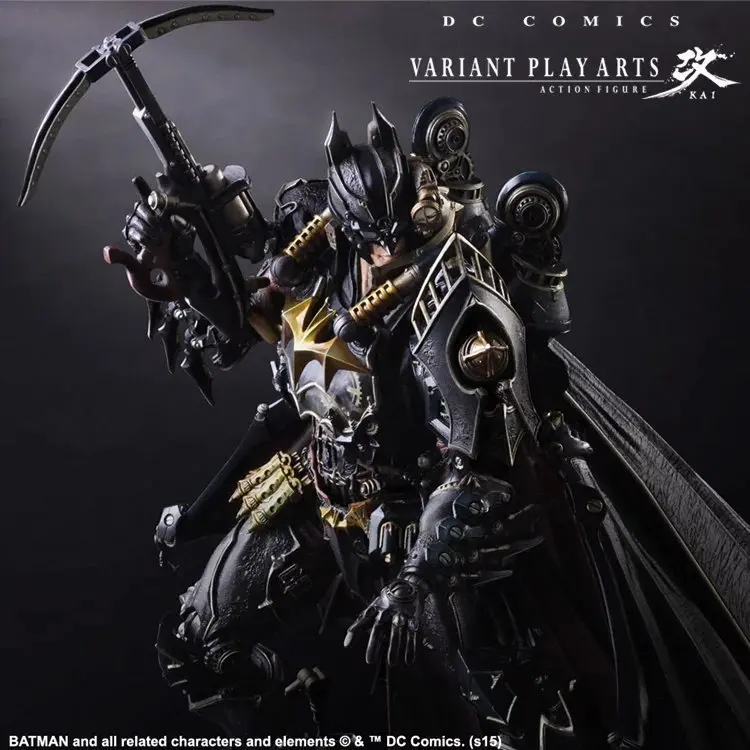 28 см Play arts Kai bushido летучая мышь человек Steampunks Бэтмен Аниме Фигурки ПВХ Модель