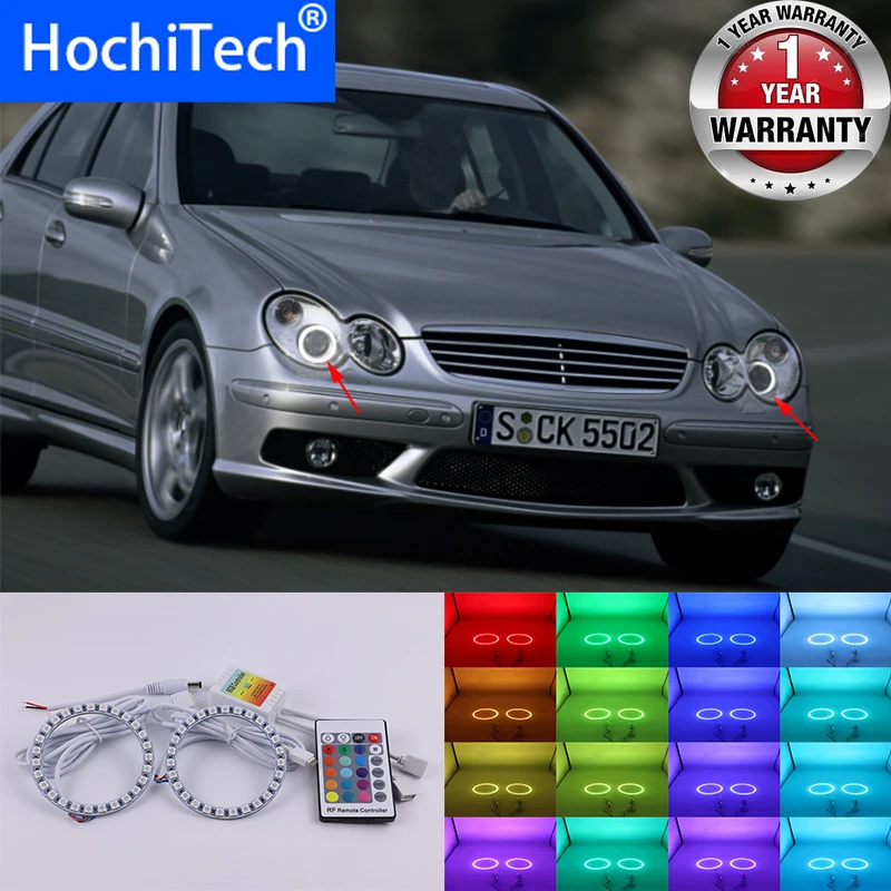 Для Mercedes Benz C CLASS W203 2001 2007 Высокое качество мульти Цвет Ангельские глазки