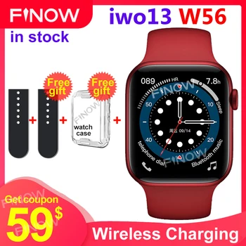 

2020 IWO13 W56 Smart Watch Series 6 Bluetooth Call Music Player For IOS Android Phone Heart Rate PK FK88 i8 Pro Smartwatch Men