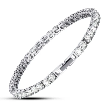 

TF-20 Fashion Stainless Steel AAA Cubic Zircon Bracelet White And Black Stone Women Tennis Bracelets