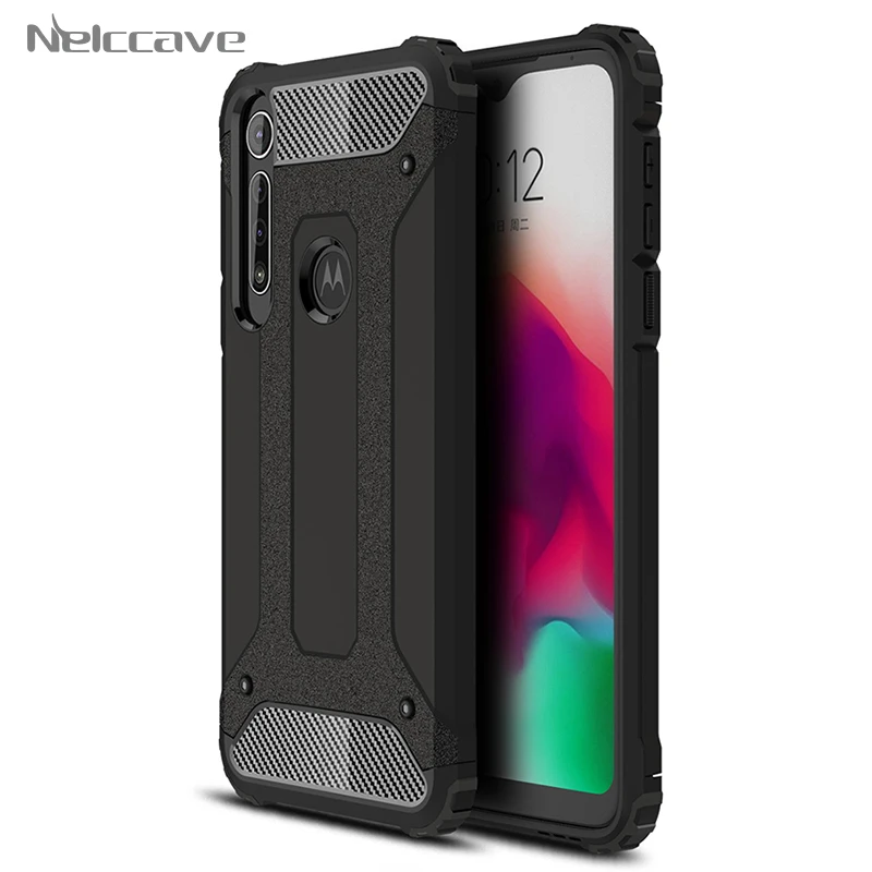 100 шт Бронированный чехол s для Motorola Moto G8 Plus G7 power G6 Play G5 G5S G4 G3 противоударный чехол-гибрид для телефона двухслойный чехол