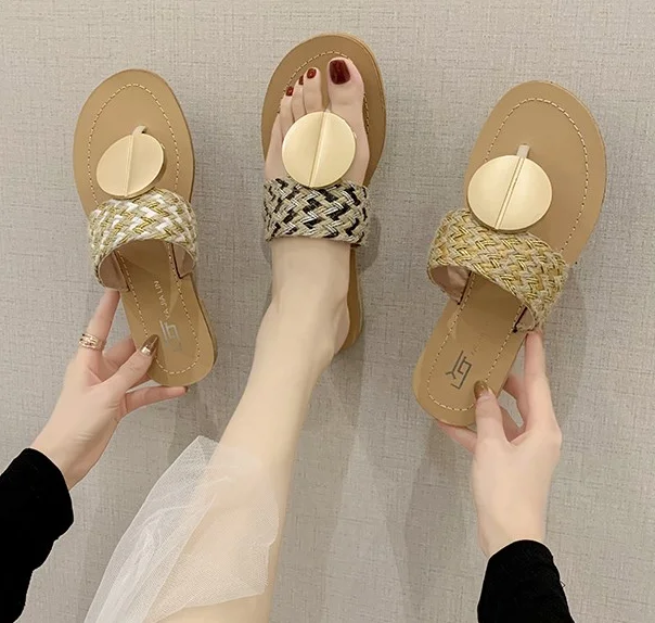 

Summer Woman Slippers Women Comfortable Flats Casual Shoes Female Fashion Open Toe Slides Women's Footwear Plus Size 35-42