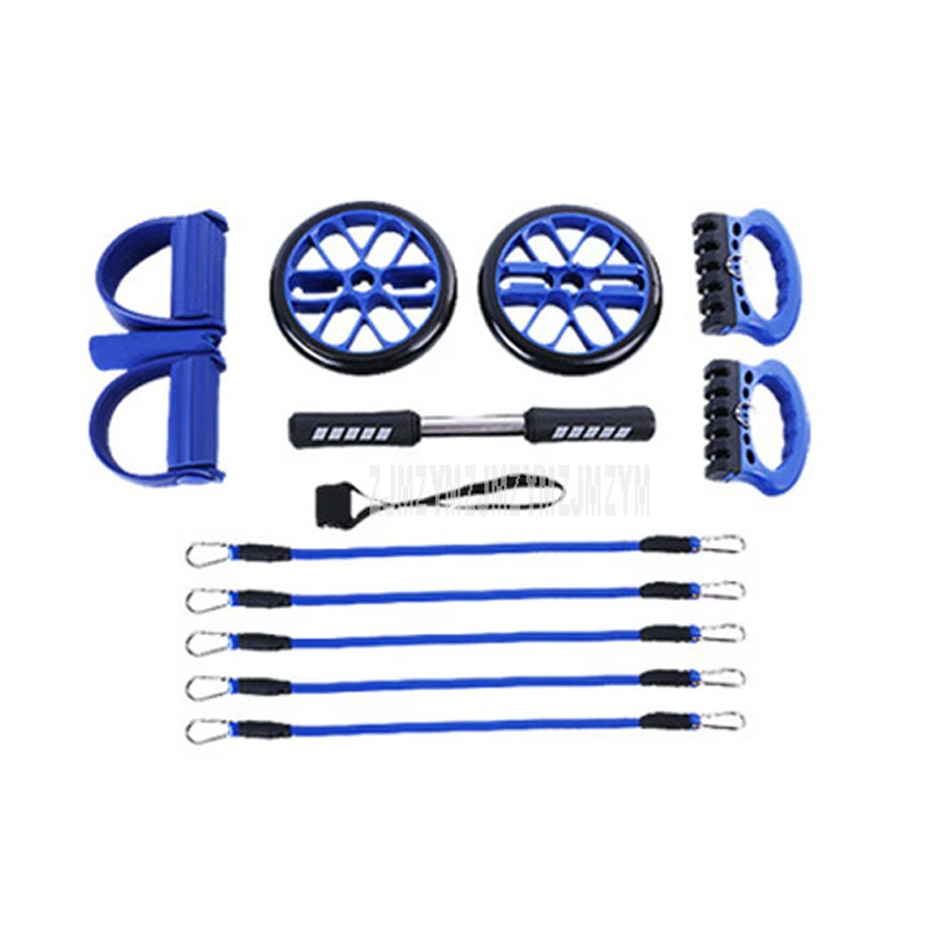 

5 Function in 1 Abdominal AB Roller Puller Band Push-up Rack Foot Puller Band Fitness Equipment Combination Resistance Band
