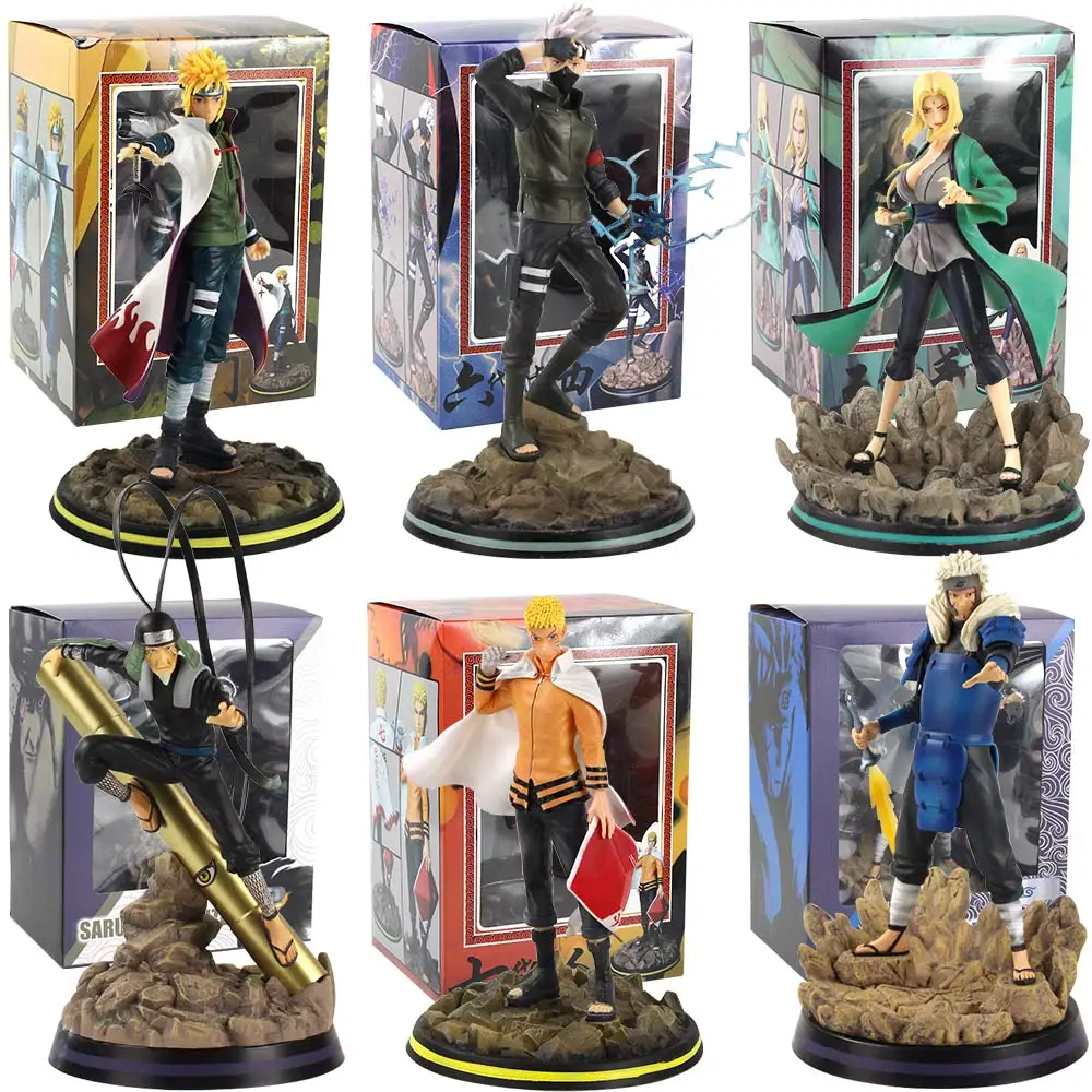 Поливинилхлоридная фигурка Naruto Shippuden Namikaze Minato Uzumaki Sarutobi Hiruzen Tsunade статуя Senju Tobirama
